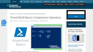 
                            13. PowerShell Basics: Comparison Operators -eq -ne -lt -gt | Code ...