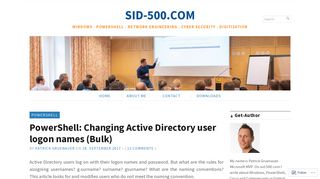 
                            9. PowerShell: Changing Active Directory user logon names (Bulk) – SID ...