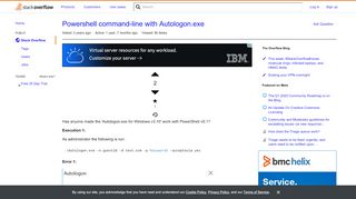 
                            13. Powershell command-line with Autologon.exe - Stack Overflow
