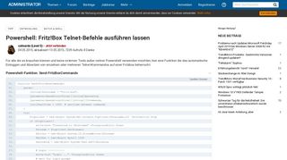 
                            10. Powershell: Fritz Box Telnet Befehle ausführen lassen - Administrator