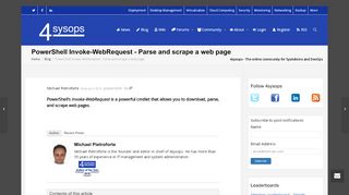 
                            7. PowerShell Invoke-WebRequest – Parse and scrape a web page ...