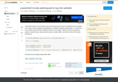 
                            2. powershell invoke-webrequest to log into website - Stack Overflow