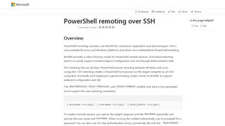 
                            9. PowerShell Remoting Over SSH | Microsoft Docs