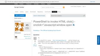 
                            4. PowerShell to invoke HTML click() - onclick=