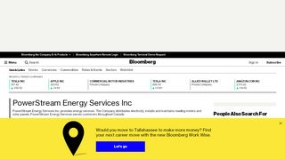 
                            10. PowerStream Energy Services Inc.: Private Company Information ...