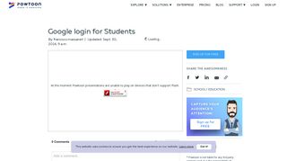
                            3. Powtoon - Google login for Students