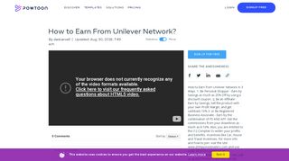 
                            10. Powtoon - How to Earn From Unilever Network?