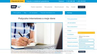
                            3. Pożyczka internetowa a moje dane - Aasa Polska