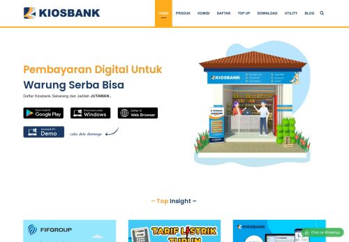 
                            3. PPOB Online Kiosbank - Agen Pulsa, Listrik, PDAM & PPOB Terbaik