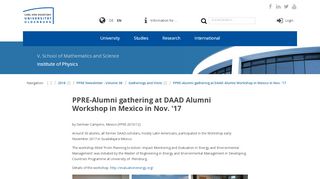
                            10. PPRE-Alumni gathering at DAAD Alumni Workshop in Mexico in Nov ...