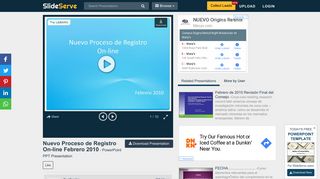 
                            7. PPT - Nuevo Proceso de Registro On-line Febrero 2010 PowerPoint ...