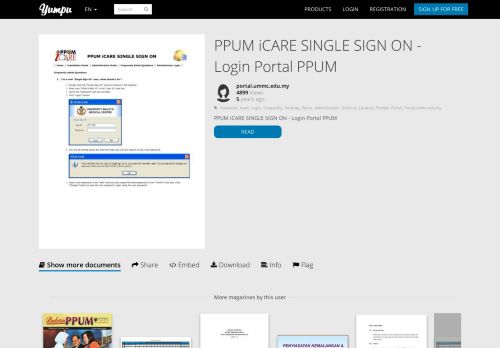 
                            4. PPUM iCARE SINGLE SIGN ON - Login Portal PPUM - Yumpu