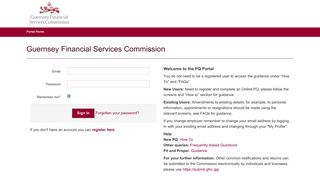 
                            6. PQ Portal - Guernsey Financial Services Commission