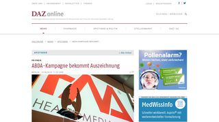 
                            12. PR-Preis: ABDA-Kampagne bekommt Auszeichnung