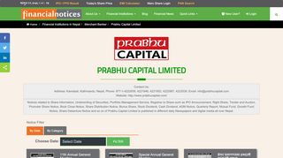 
                            8. Prabhu Capital Limited - Financial Notices