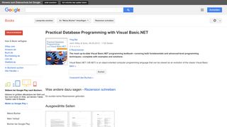 
                            10. Practical Database Programming with Visual Basic.NET - Google Books-Ergebnisseite