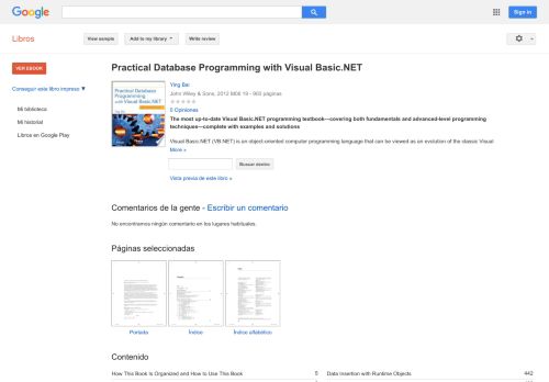 
                            10. Practical Database Programming with Visual Basic.NET