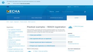 
                            5. Practical examples – REACH registration - ECHA