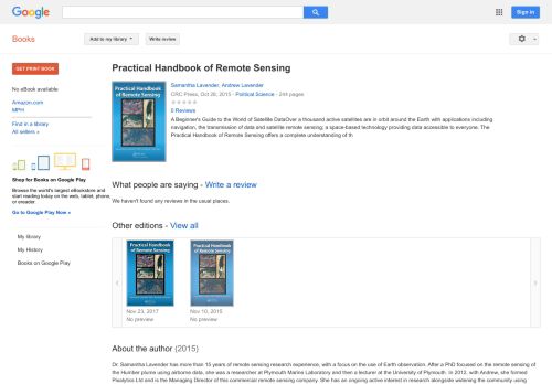 
                            7. Practical Handbook of Remote Sensing