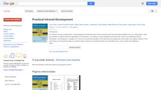
                            13. Practical Intranet Development - Resultado da Pesquisa de livros Google