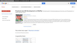 
                            9. Practical Java EE Development on WildFly: Quickstart guide for ... - Google Books-Ergebnisseite