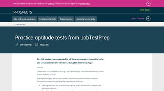 
                            7. Practice aptitude tests from JobTestPrep | Prospects.ac.uk