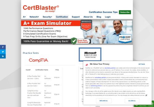 
                            3. Practice Tests | CertBlaster.com