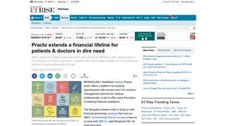 
                            10. Practo extends a financial lifeline for patients & doctors in ...
