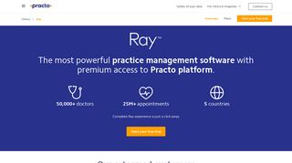 
                            2. Practo Ray - Practice Management software for Doctors and Clinics