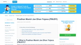 
                            9. Pradhan Mantri Jan Dhan Yojana - PMJDY Online - Features & Benefits