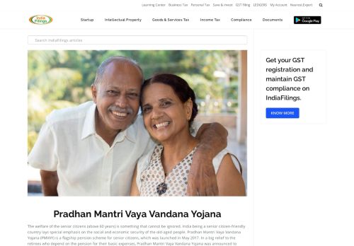 
                            8. Pradhan Mantri Vaya Vandana Yojana - Pension Scheme - IndiaFilings