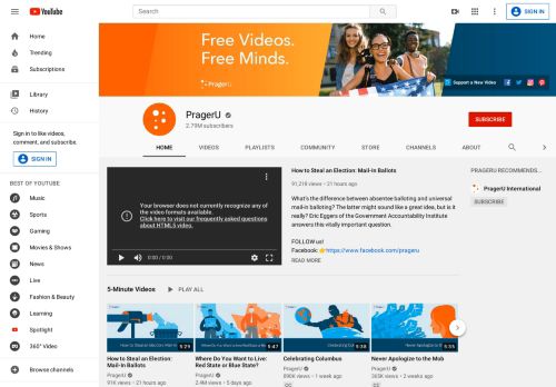 
                            7. PragerU - YouTube