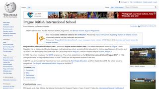 
                            11. Prague British International School - Wikipedia