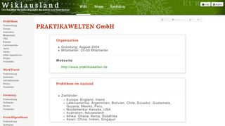 
                            9. PRAKTIKAWELTEN GmbH – Wikiausland