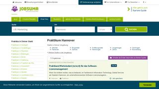 
                            11. Praktikum in Hannover | Jobsuma, Die Jobsuchmaschine für ...