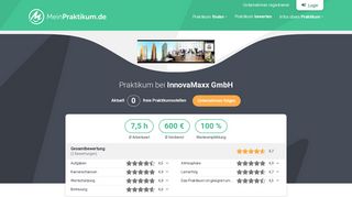 
                            12. Praktikum InnovaMaxx GmbH - Bewertungen von Praktikanten