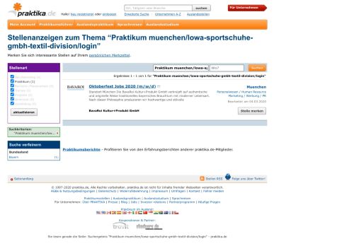 
                            10. Praktikum muenchen/lowa-sportschuhe-gmbh-textil-division/login