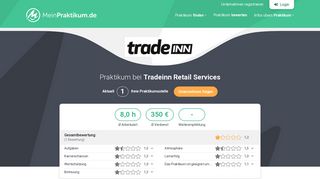 
                            10. Praktikum Tradeinn Retail Services - Bewertungen von Praktikanten