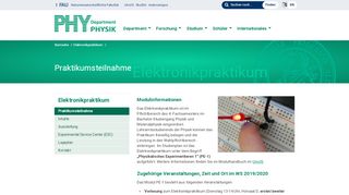 
                            6. Praktikumsteilnahme › Department Physik