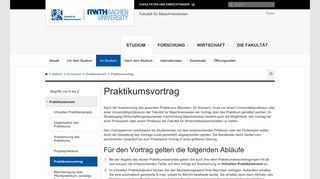 
                            11. Praktikumsvortrag - RWTH AACHEN UNIVERSITY Fakultät für ...