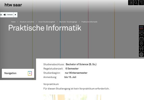 
                            6. Praktische Informatik — htw saar