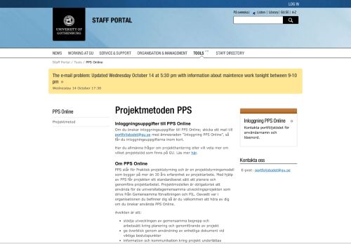 
                            4. Praktisk projektstyrning, PPS – Staff Portal - University of Gothenburg