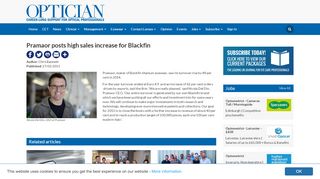 
                            13. Pramaor posts high sales increase for Blackfin - Optician