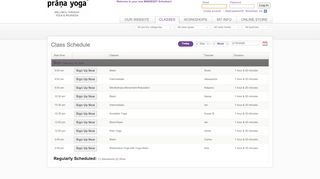 
                            7. Prana Yoga™ Online - MINDBODY: Login