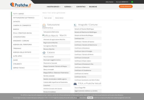 
                            3. Pratiche.it : Servizi