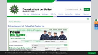 
                            1. Präventionsportal: PolizeiDeinPartner.de - Gewerkschaft der Polizei