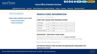 
                            11. Praxis Core Information | Vacca Office of Student Services | ...