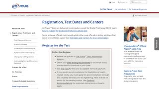 
                            2. Praxis: For Test Takers: Register for a Test - ETS.org