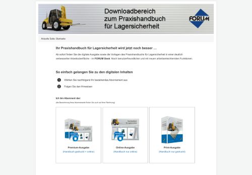 
                            3. Praxishandbuch für Lagersicherheit - Startseite