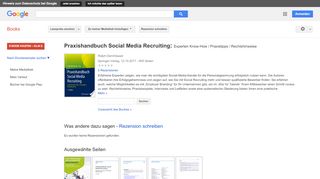 
                            6. Praxishandbuch Social Media Recruiting: Experten Know-How / ...